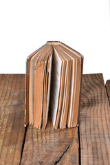 Used books, stacked literature, culture, old pages