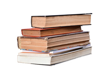 Used books, stacked literature, culture, old pages