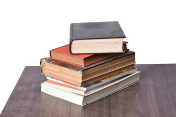 Used books, stacked literature, culture, old pages