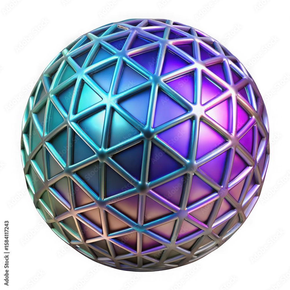 Poster abstract 3d sphere background with geometric design isolated background on transparent background