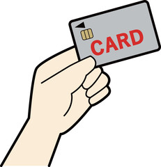 クレジットカードを持つ手
