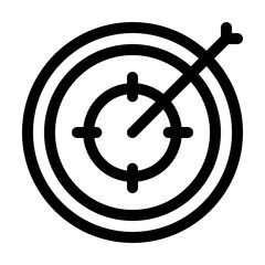 Business Goals Line Icon, Company Target