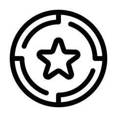 Business Mission Line Icon, Corporate Objective