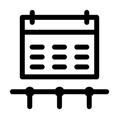 Planning Timeline Line Icon, Project Roadmap