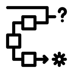 Scenario Planning Line Icon, Business Forecasting