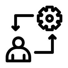 Strategic Execution Line Icon, Business Operations