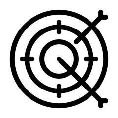 Strategic Goals Line Icon, Business Targets