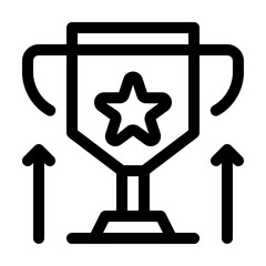 Success Strategy Line Icon, Achievement Planning