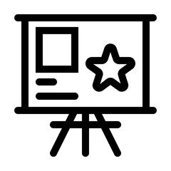 Vision Board Line Icon, Company Planning