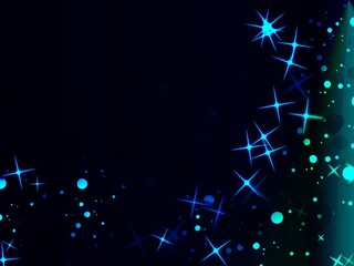 Black Background with Scattered Sparkle stars