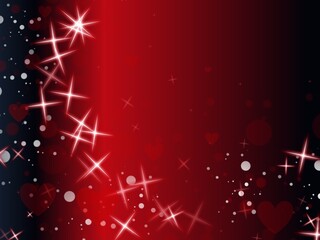 Dazzling Crimson Sparkle with Subtle Hearts