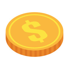 transparent PNG vector illustration of a coin