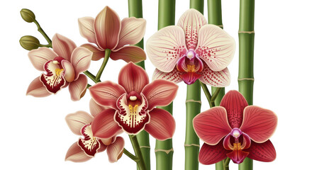 Obraz premium Orchid isolated on white