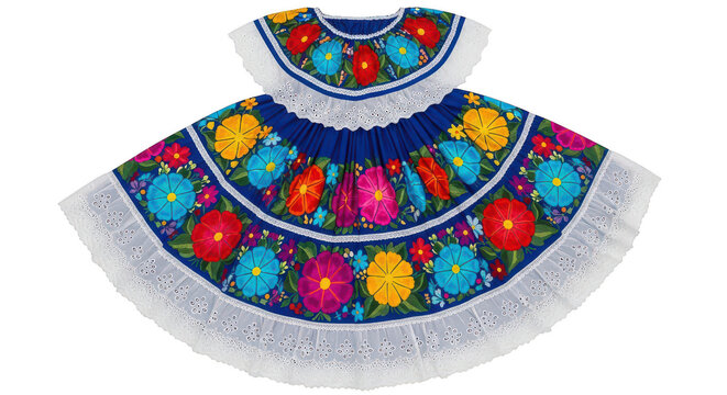 sachin and babi light blue dress Handmade Mexican Dress from Aida Coronado Mexican wedding dress strapless  hand embroidered main image 1
