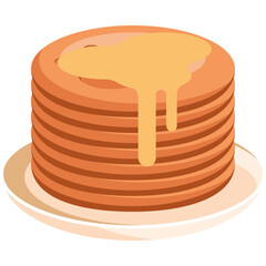 Sweet Fluffy Pancakes Bakery Icon