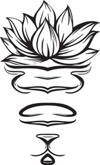 ハスの花のおしゃれなマーク