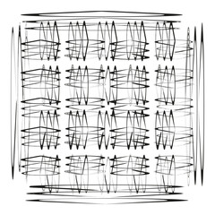 Abstract lines pattern. Chaotic scribble texture. Grunge messy artwork. Black white background.