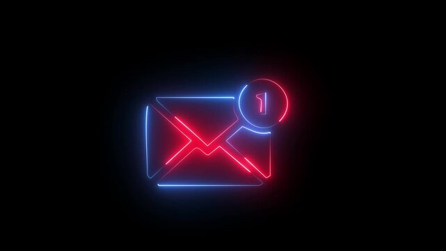 glowing neon mailbox