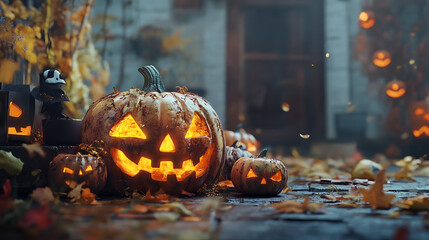 Halloween is a spooky, eerie, thrilling, mysterious, festive, ghostly, dark, magical, fun, playful, scary, haunted, creepy, chilling, supernatural, strange, mischievous, weird, enchanted, costumed, fr