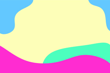 Abstract background colorful wave pastel poster 