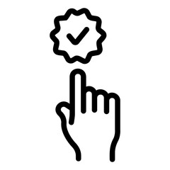 Obraz premium check Line Icon