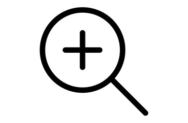 Fototapeta premium 拡大のシンプルな線画のUIアイコン