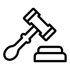 justice Line Icon