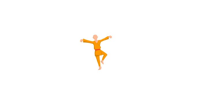 Animated icon of Shaolin Kung Fu, the legendary Chinese martial art known for its discipline, spiritual roots, and powerful techniques. Represents strength, agility, meditation, and traditional combat