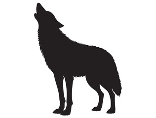 HOWLING WOLF SILHOUETTE