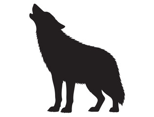 HOWLING WOLF SILHOUETTE