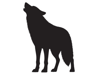 HOWLING WOLF SILHOUETTE