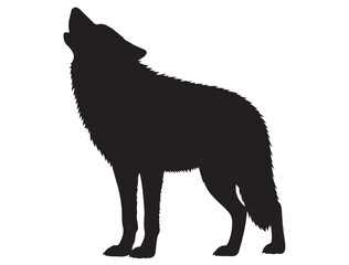 HOWLING WOLF SILHOUETTE