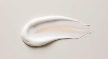 Creamy White Swirl: Luxurious Texture on Neutral Background, Beauty Product Close-Up