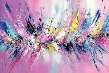 Obraz premium Vibrant, abstract painting with bursts of color.