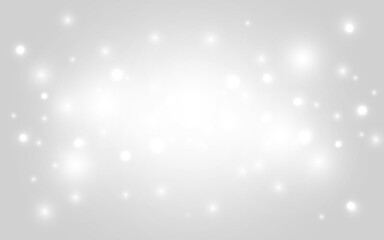 White Bokeh Sparkles on Soft Grey Background, Minimal Abstract Light for Elegant and Clean Designs, Background decoration
