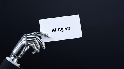 An AI agent acts as a virtual assistant, for support as an AGI artificial general intelligence representative symbolizing agentic robot autonomy, and humanoid superintelligence technology