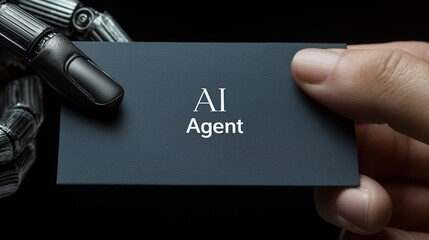 An AI agent acts as a virtual assistant, for support as an AGI artificial general intelligence representative symbolizing agentic robot autonomy, and humanoid superintelligence technology