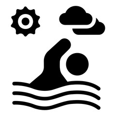 swimming Solid icon