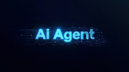 An AI agent acts as a virtual assistant, for support as an AGI artificial general intelligence representative symbolizing agentic robot autonomy, and humanoid superintelligence technology
