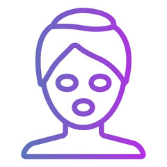 Obraz premium face mask Gradient icon