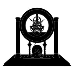 Cabinet Table Chronometer Watch Vector. An Illustration Of a Vintage Retro Old Table Watch, Isolated on a White Background.