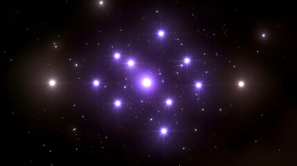 Obraz premium Star Cluster Observation, Outer Space, Digital Art, Night Sky, Cosmic Viewpoint, Astronomy Concept