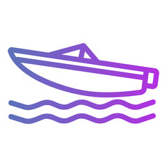 motor boat Gradient icon
