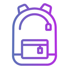 school bag Gradient icon