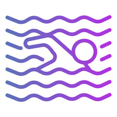 swimming Gradient icon