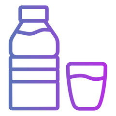 water bottle Gradient icon