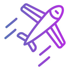 airplane Gradient icon