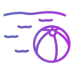 beach ball Gradient icon