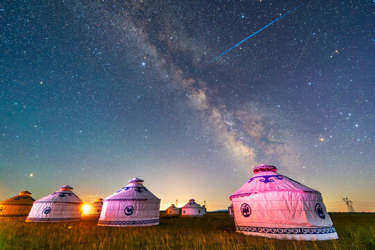 Yurts under the stars, yurts under the Milky Way