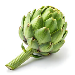Obraz premium Artichoke Close-Up, Fresh Produce, Kitchen, Food Photography, Studio Setting, Top View, Culinary Delight